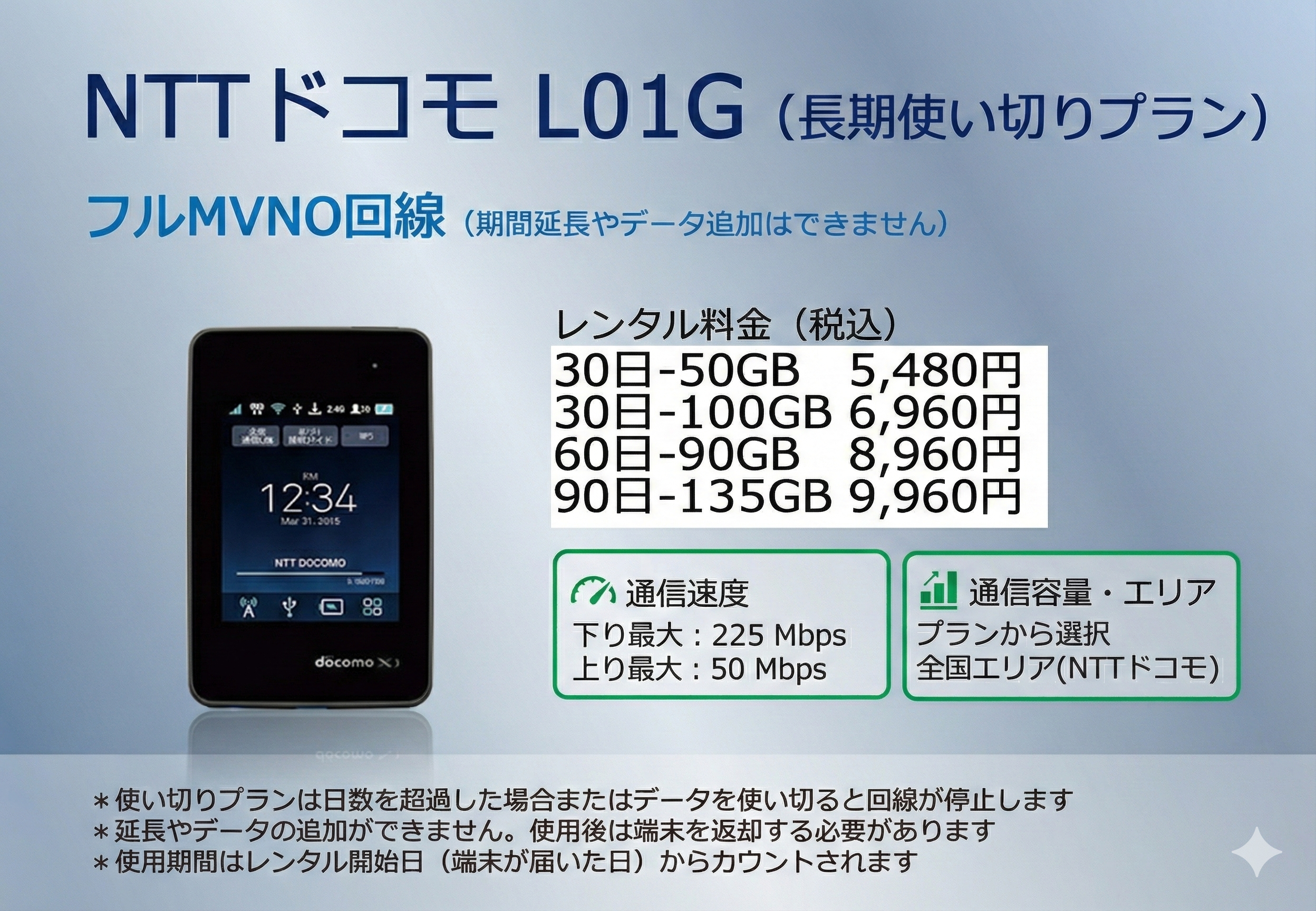 Wi-Fi Station L-01G ポケットWiFiレンタル